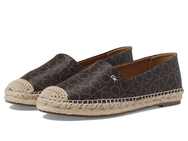 カルバンクライン レディース サンダル シューズ Popular Espresso Logo