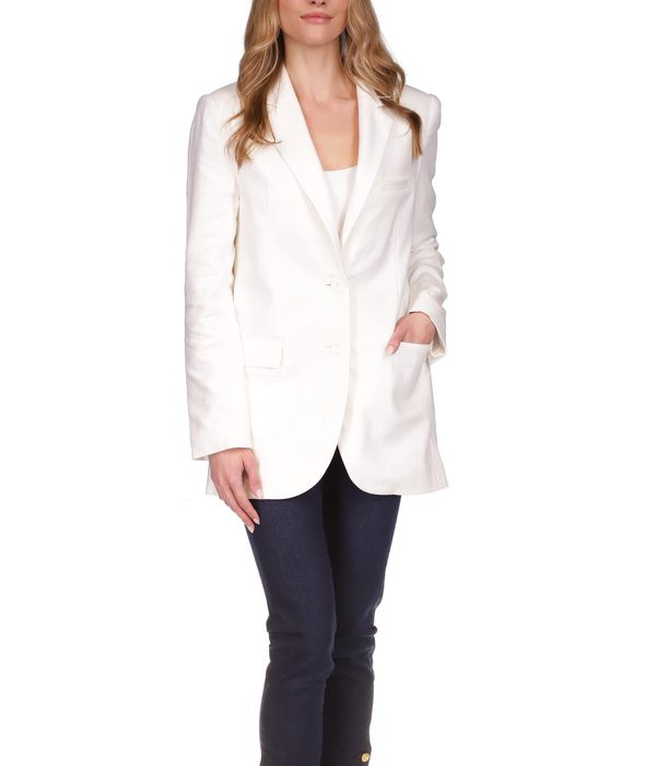 マイケルコース レディース ジャケット・ブルゾン アウター Two-Button Mensy Blazer White