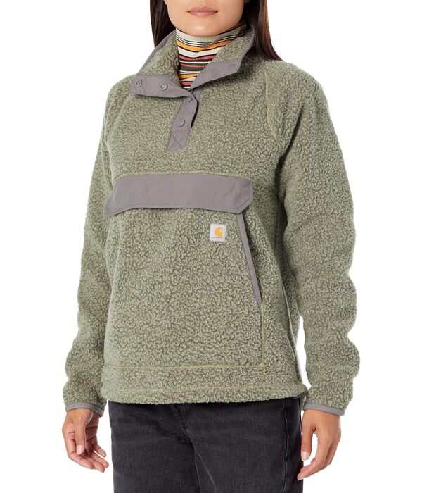 カーハート レディース コート アウター Fleece 1/4 Snap Front Jacket Basil/Malt Heatの通販は