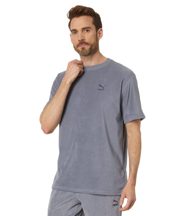 プーマ メンズ シャツ トップス Classics Toweling Tee Gray Tile