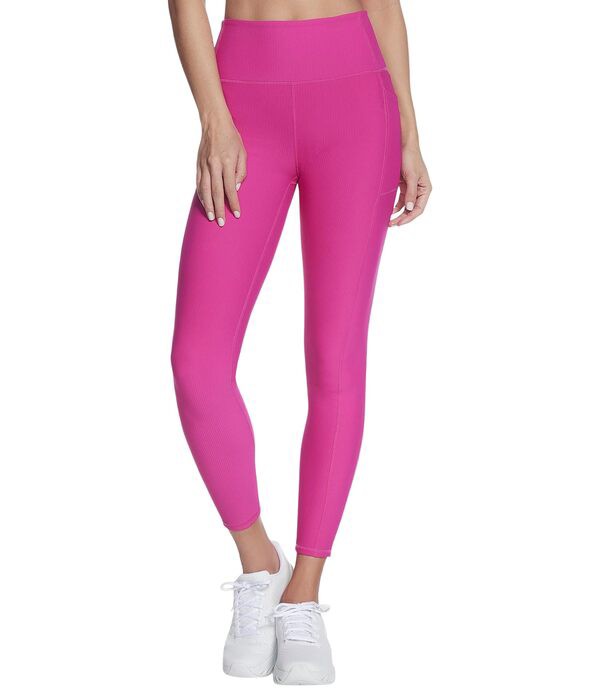 スケッチャーズ レディース カジュアルパンツ ボトムス Goflex Rib Fleece High-Waist Leggings Pinkの通販は