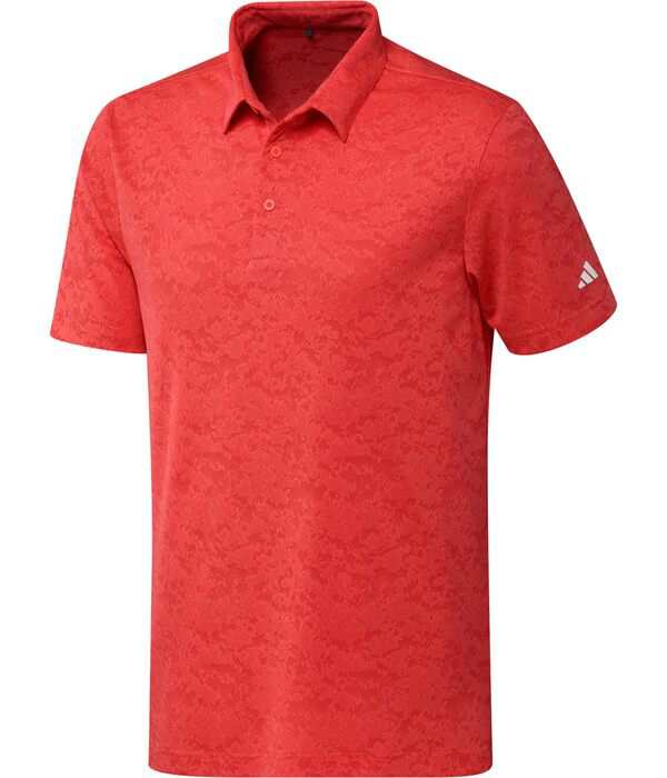 アディダス メンズ シャツ トップス Textured Jacquard Golf Polo