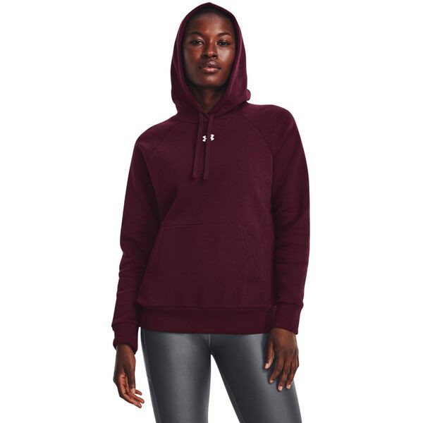 アンダーアーマー レディース パーカー・スウェット アウター Rival Fleece Hoodie Dark Maroon/Whi