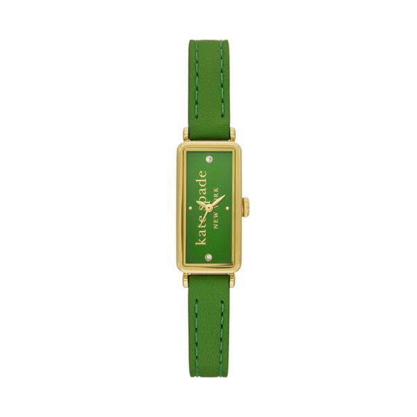 ケイトスペード レディース 腕時計 アクセサリー Rosedale Three-Hand Gold-Tone Stainless Steel Watch - KSW1792 Green