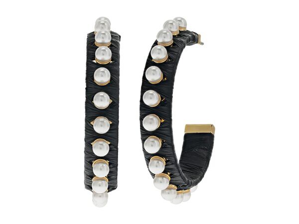 ケイトスペード レディース ピアス・イヤリング アクセサリー Francesca Hoops Earrings Black Multiの通販は