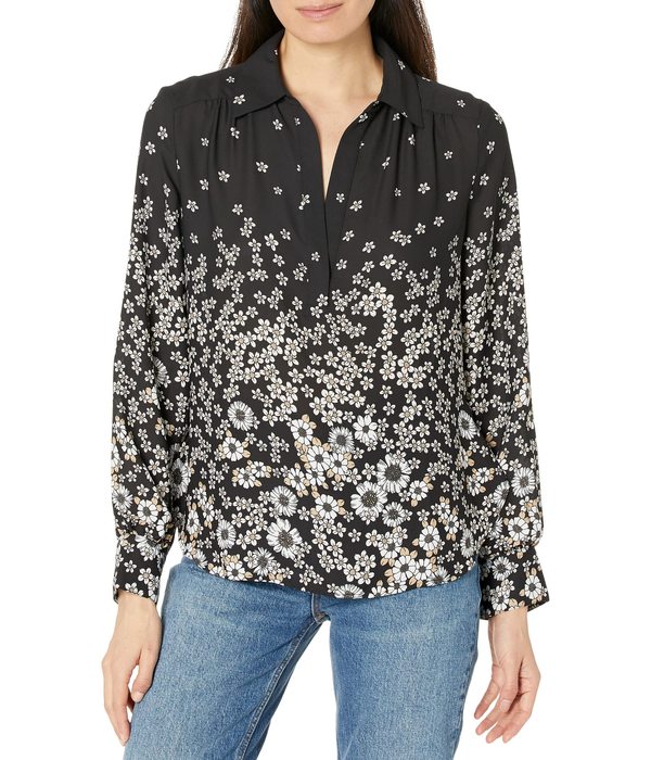 トミー ヒルフィガー レディース シャツ トップス Long Sleeve Collar Floral Top Black Multiの通販は 16,480円