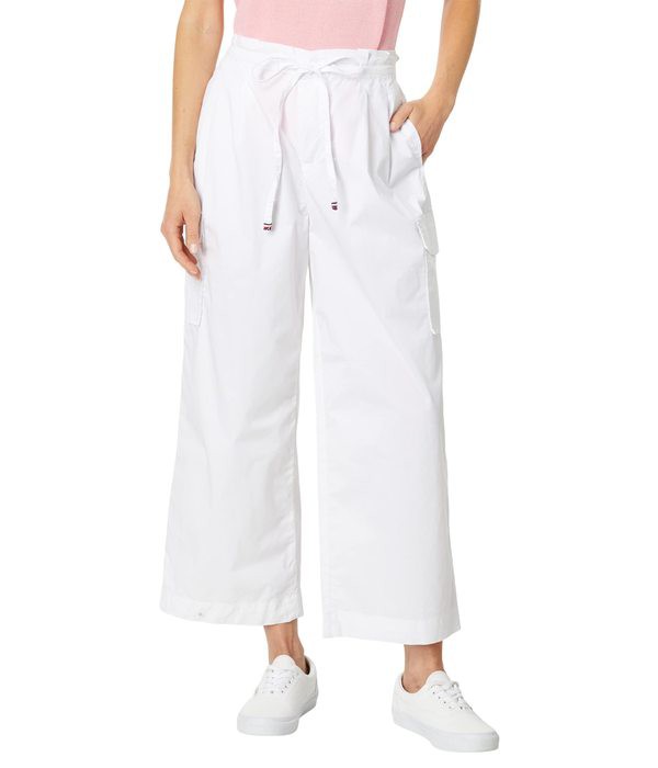 トミー ヒルフィガー レディース カジュアルパンツ ボトムス Pleated Cargo Pants Bright White