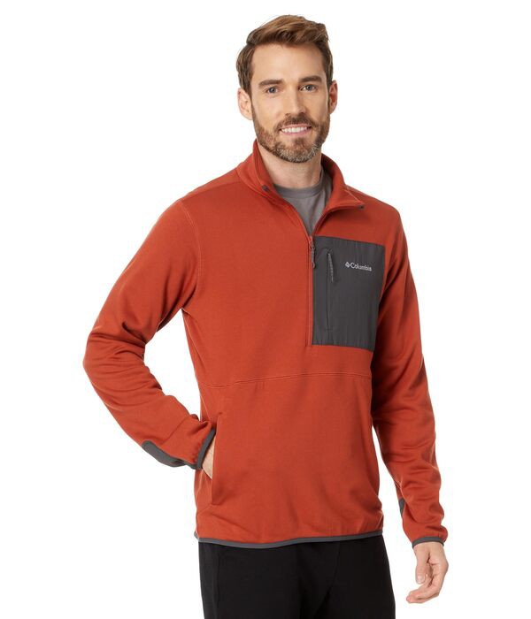 コロンビア メンズ コート アウター Hike 1/2 Zip Warp Redの通販はau