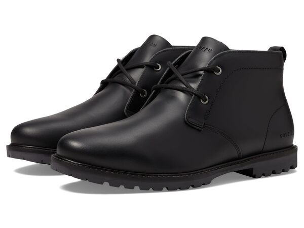 コールハーン メンズ ブーツ・レインブーツ シューズ Midland Lug Chukka Boot Black/Grey Pins