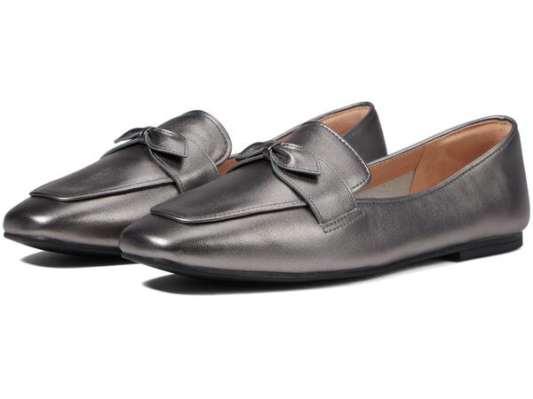 コールハーン レディース スリッポン・ローファー シューズ York Bow Loafer Dark Silver Met