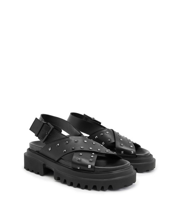 オールセインツ レディース ヒール シューズ Cosmo Stud Sandals Black