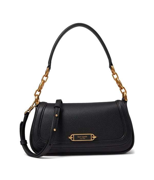 ケイトスペード レディース ハンドバッグ バッグ Gramercy Pebbled Leather Small Flap Shoulder Bag Black