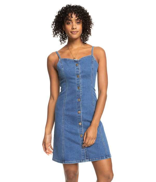 ロキシー レディース ワンピース トップス Some Dance Denim Dress Medium Blueの通販は