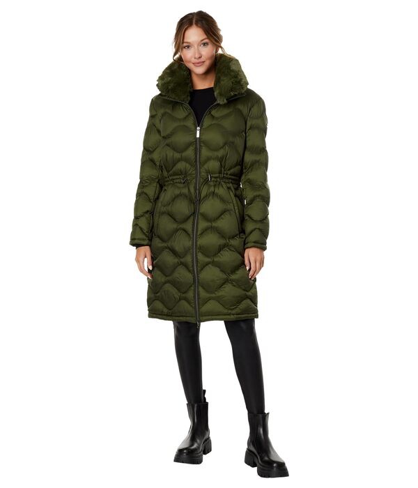 マイケルコース レディース コート アウター Long Diamond Quilt Puffer M426049C68 Jade