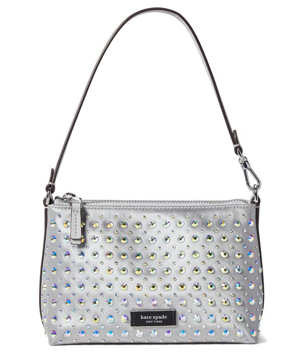 ケイトスペード レディース ハンドバッグ バッグ Lulu Crystal Embellished Fabric East/West Pochette Platinum Greyの通販は