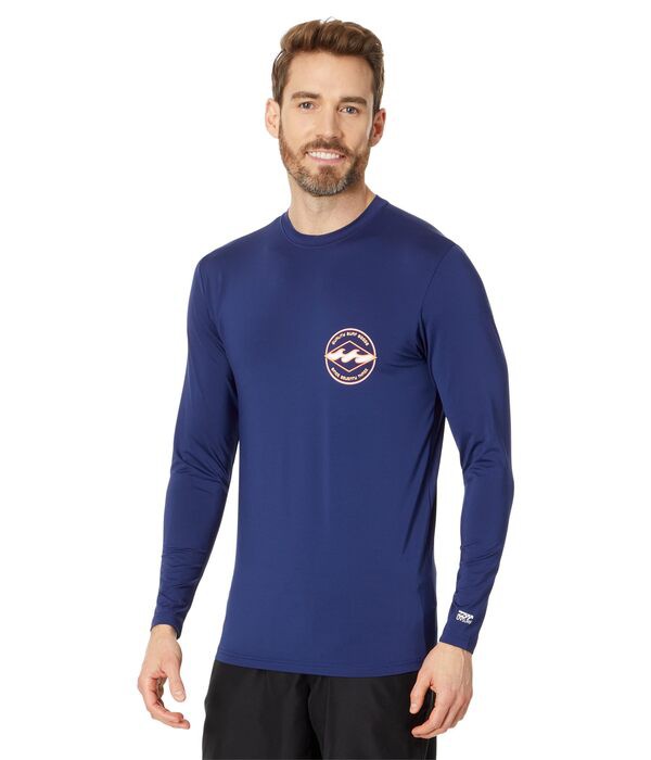 ビラボン メンズ トップのみ 水着 Rotor Diamond Loose Fit Long Sleeve Rashguard Navyの通販は