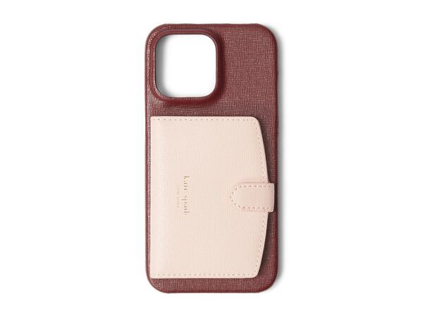 ケイトスペード レディース ＰＣ・モバイルギアケース アクセサリー Morgan Color-Blocked Saffiano Wrapped Leather Phone Case Cardhol