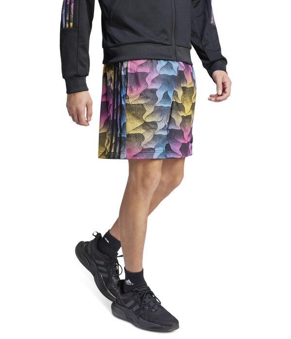 アディダス メンズ ハーフパンツ・ショーツ ボトムス Tiro All Over Printed Mesh Shorts Black/Sparkの通販は