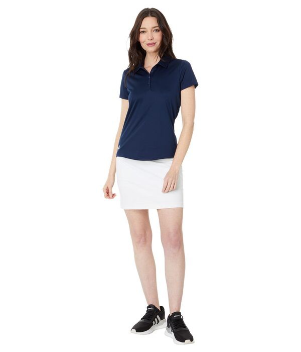 アディダス レディース シャツ トップス Performance Solid Short Sleeve Polo Collegiate Navy