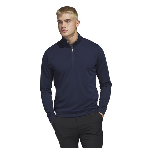 アディダス メンズ シャツ トップス Elevated 1/4 Zip Pullover Collegiate Navyの通販は 26,980円