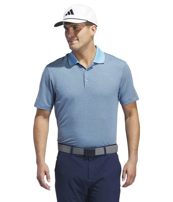 アディダス メンズ シャツ トップス Ottoman Short Sleeve Polo Semi Blue Burst 17,480円