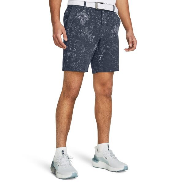 アンダーアーマー メンズ ハーフパンツ・ショーツ ボトムス Drive Printed Tapered Shorts Downpour Gray/H