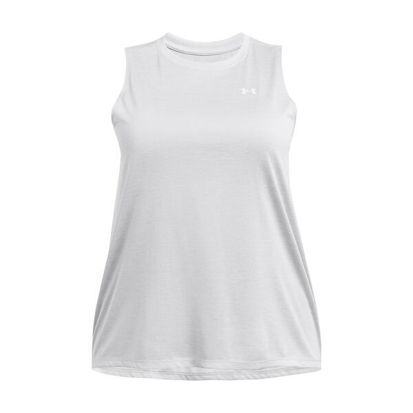 アンダーアーマー レディース シャツ トップス Plus Size Tech Tank Twist Halo Gray/White