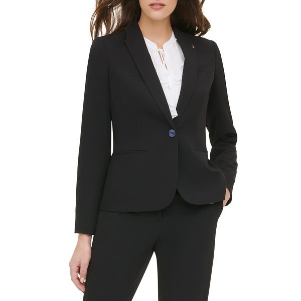 トミー ヒルフィガー レディース コート アウター Solid Blazer Black