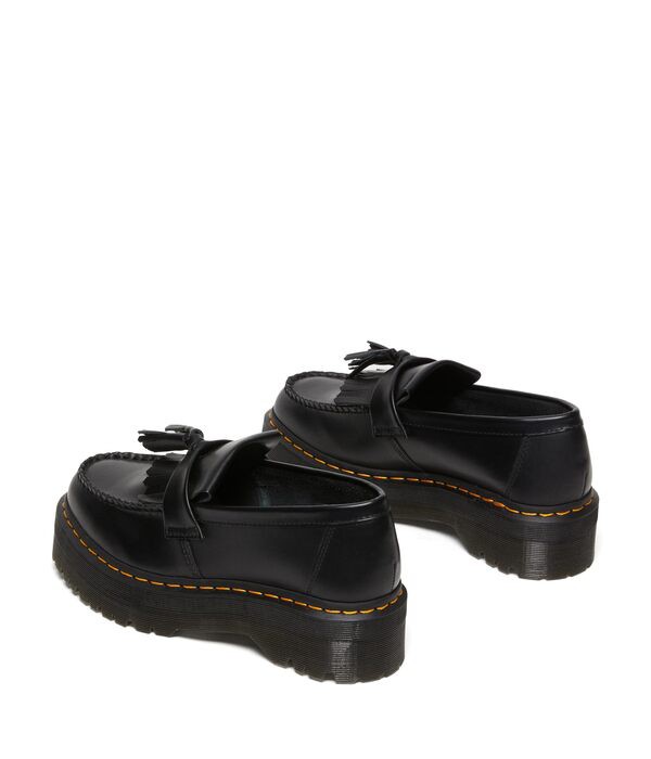 ドクターマーチン レディース スリッポン・ローファー シューズ Adrian Quad Leather Platform Loafers Black Smooth