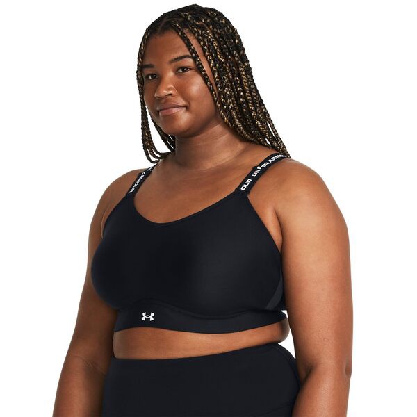 アンダーアーマー レディース ブラジャー アンダーウェア Plus Size Infinity Mid Impact Sports Bra Black/White