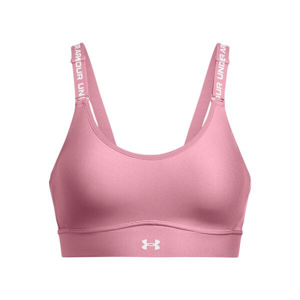 アンダーアーマー レディース ブラジャー アンダーウェア Infinity Mid Impact Sports Bra Pink Elixir/Whi