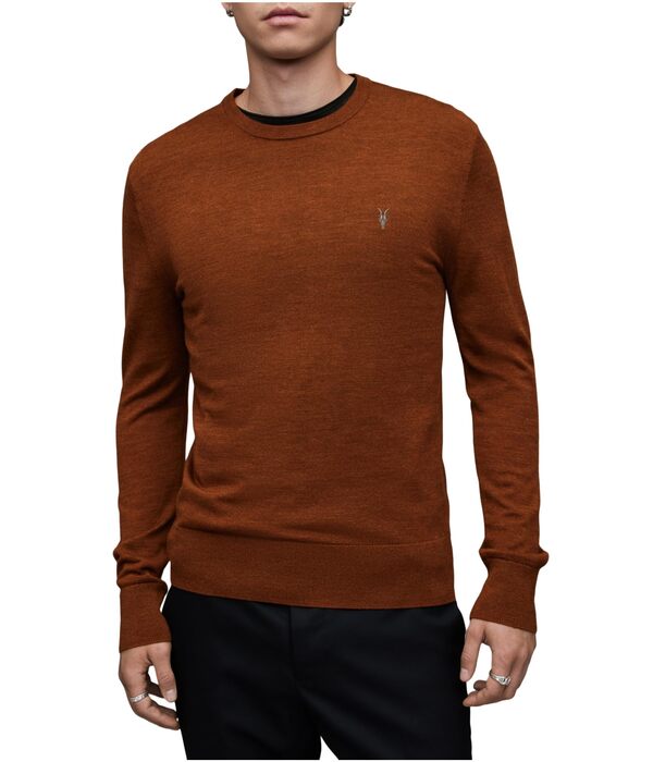 オールセインツ メンズ ニット・セーター アウター Mode Merino Crew Sweater Rust Brown Marlの通販は 21,735円