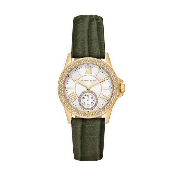 マイケルコース レディース 腕時計 アクセサリー MK4720 - Mini Everest Three-Hand Amazon Suede Croco Leather Watch Greenの通販は