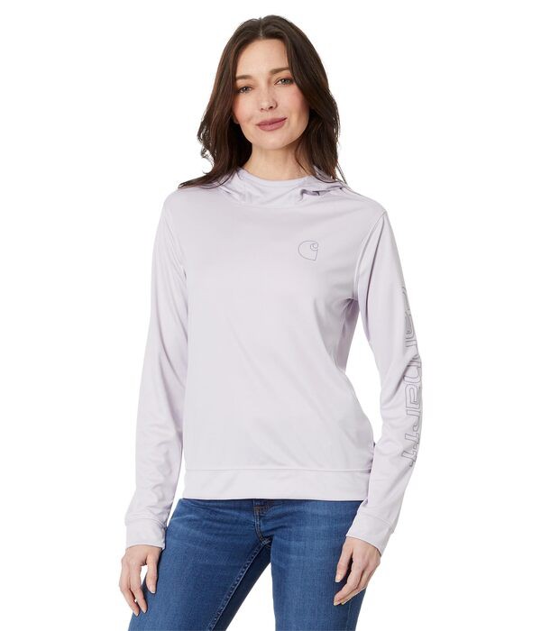 カーハート レディース シャツ トップス Force Sun Defender Lightweight Long Sleeve Hooded Graphic T-Shirt Lilac Haze