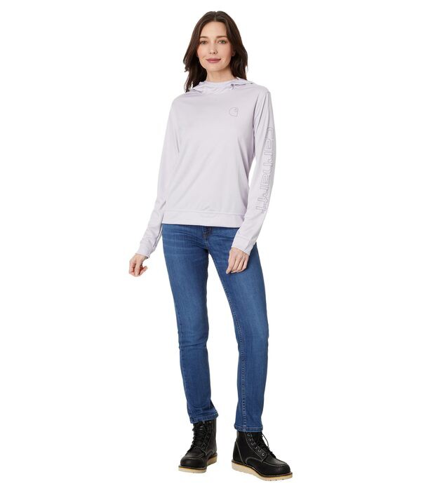 カーハート レディース シャツ トップス Force Sun Defender Lightweight Long Sleeve Hooded Graphic T-Shirt Lilac Haze