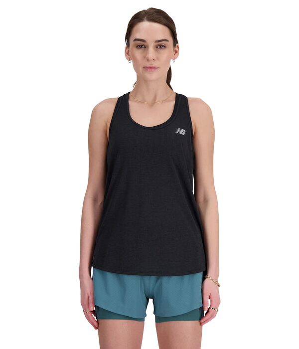 ニューバランス レディース シャツ トップス New Balance Women's Athletics Tank Black Heather