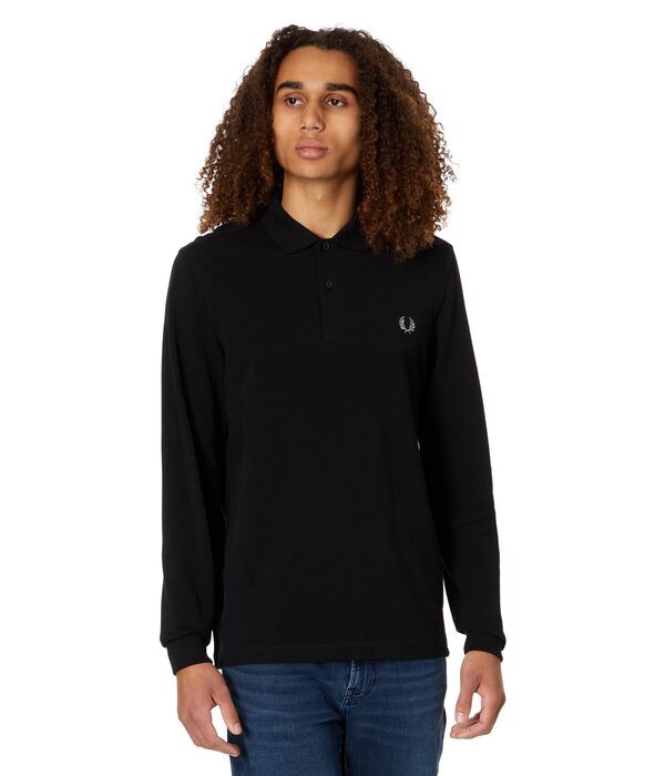 フレッドペリー メンズ シャツ トップス Long Sleeve Plain Fred Perry Shirt Black/Chrome