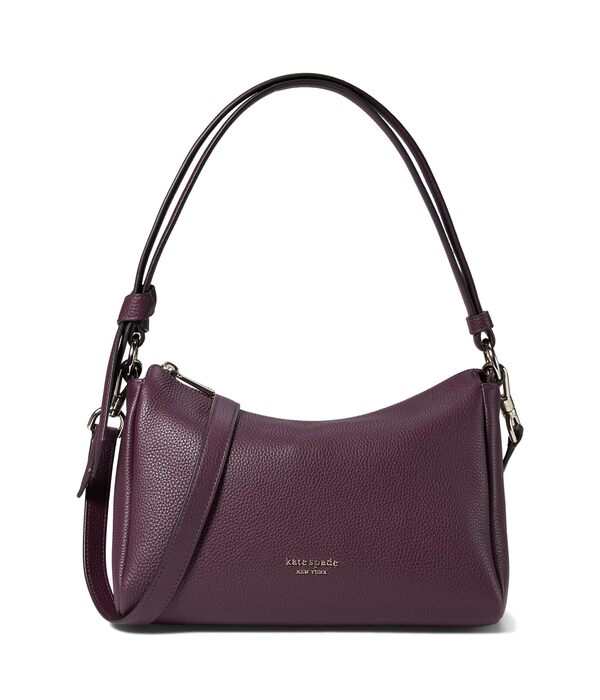 ケイトスペード レディース ハンドバッグ バッグ Knott Pebbled Leather Medium Shoulder Bag Deep Cherryの通販は