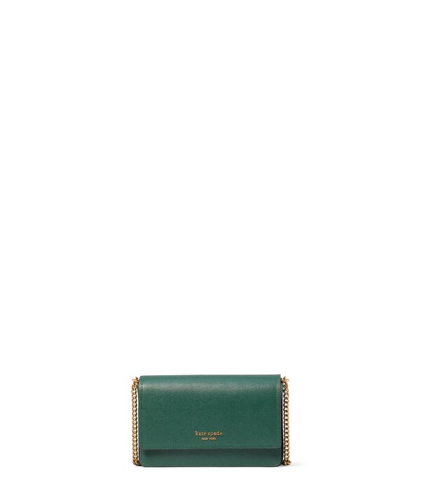 ケイトスペード レディース ハンドバッグ バッグ Morgan Saffiano Leather Flap Chain Wallet Artesian Greenの通販は