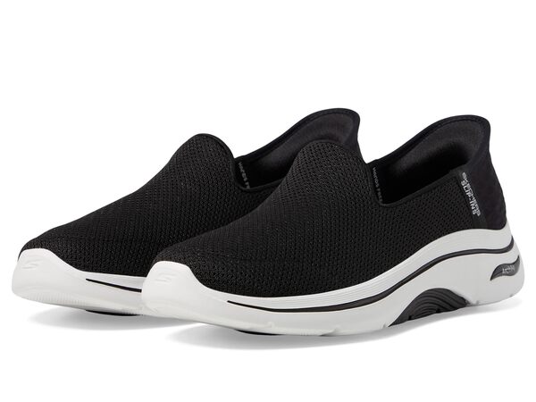 スケッチャーズ レディース スニーカー シューズ Go Walk Arch Fit 2.0 Delara Hands Free Slip-Ins Black/Whiteの通販は