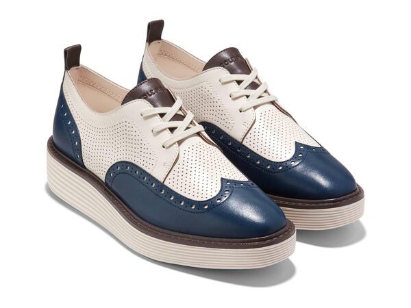 コールハーン レディース オックスフォード シューズ Originalgrand Platform Wing Tip Oxford Blue Wing Teal/