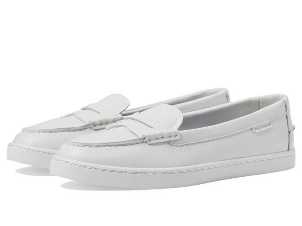 コールハーン レディース スリッポン・ローファー シューズ Nantucket Penny White Pebbled L