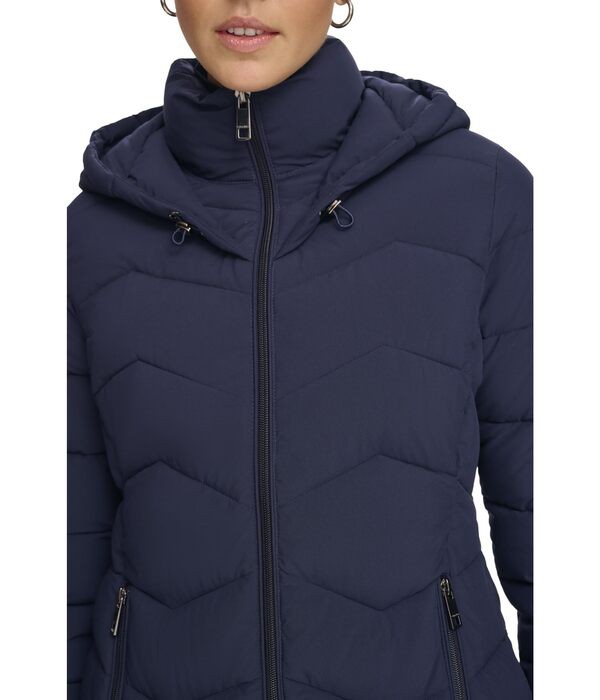 カルバンクライン レディース コート アウター Bibbed Walker Puffer Dark Navy