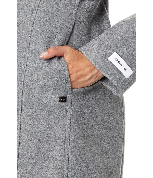 カルバンクライン レディース コート アウター Stand Collar Coat Medium Grey Melの通販は