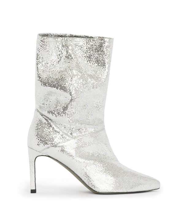 オールセインツ レディース ブーツ・レインブーツ シューズ Orlana Shimmer Boots Metallic Silver