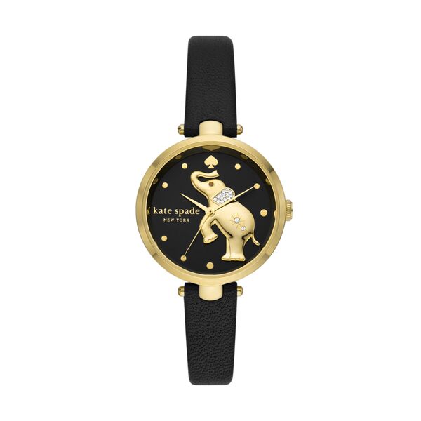 ケイトスペード レディース 腕時計 アクセサリー Holland Black Leather Watch - KSW1813 Goldの通販は腕時計レディース