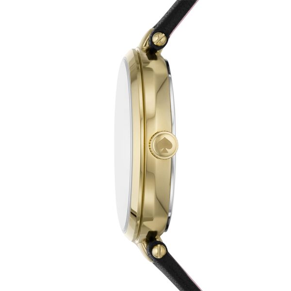 ケイトスペード レディース 腕時計 アクセサリー Holland Black Leather Watch - KSW1813 Goldの通販は