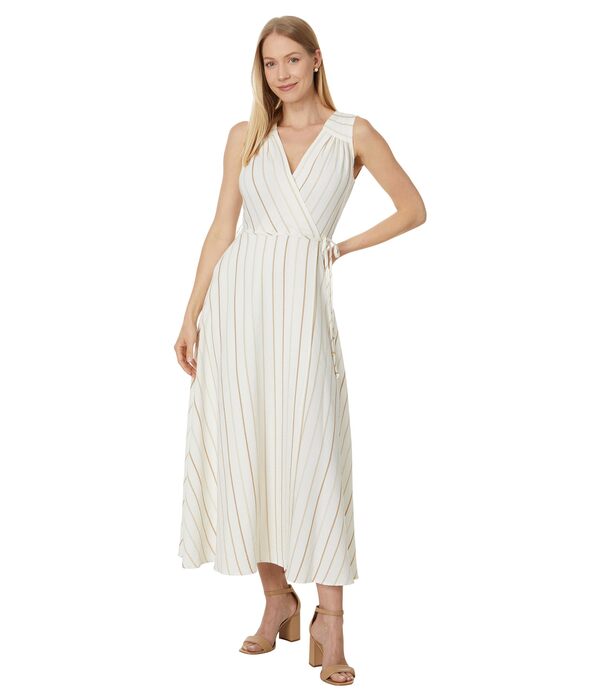 カルバンクライン レディース ワンピース トップス V-Neck Gauze Midi Wrap Dress Khaki Multiの通販は 27,860円