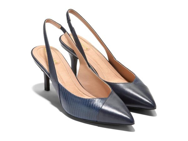 コールハーン レディース ヒール シューズ The Go-To Slingback Pump 65MM Navy Blazer Lea