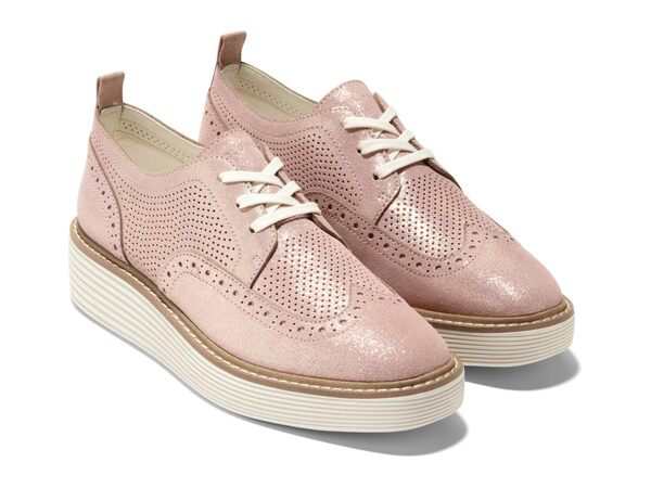 コールハーン レディース オックスフォード シューズ Originalgrand Platform Wing Tip Oxford Rose Gold Shimm